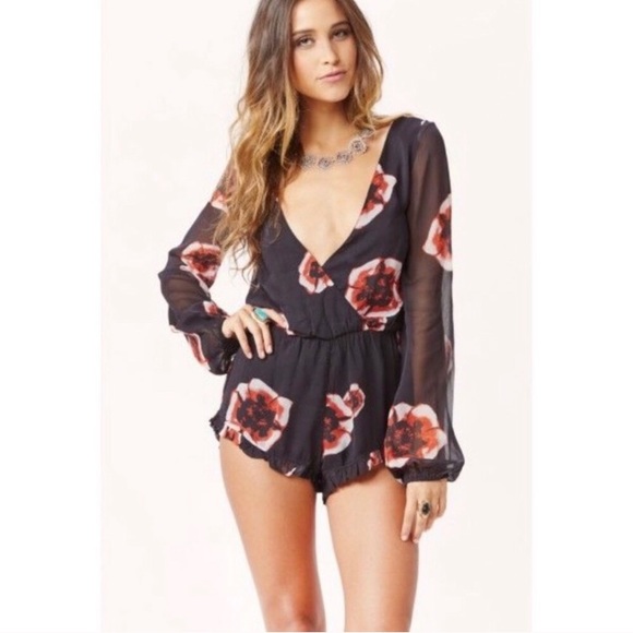 Winston White Revolve Joey Provence Romper Black M